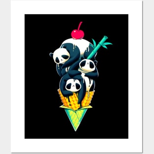 Panda Ice Cream Posters and Art